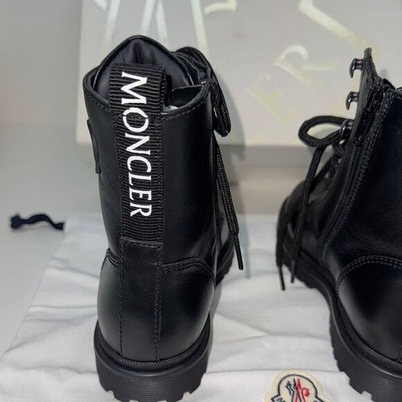 🔥Moncler Black Combat Boots with High-Top Design size 33 new in box - Picture 6 of 11